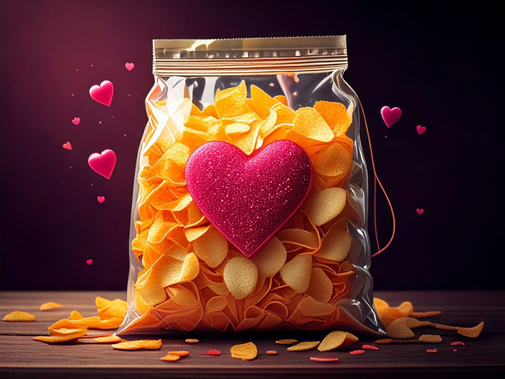 Firefly chips bag with love and hearts 31930